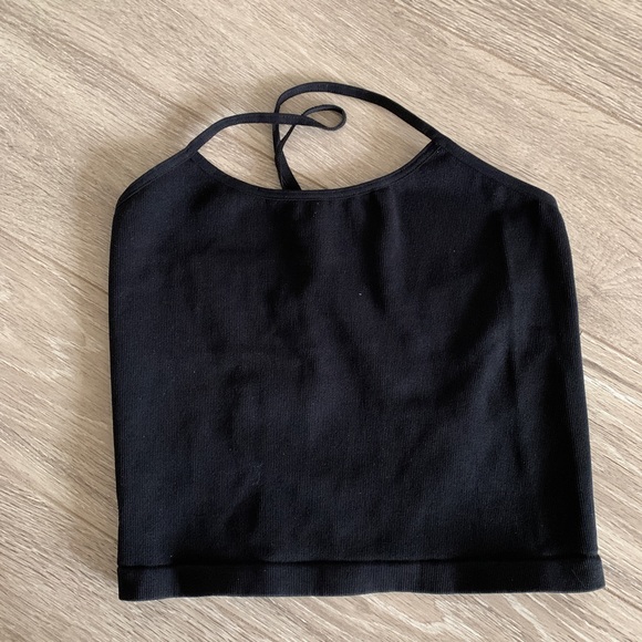 New Free People Black Strappy Back Tighten Up Tank - Picture 4 of 5